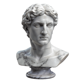 magnificent contemporary Marble Bust Front View Isolated high resolution png