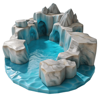 beautiful contemporary Marble Caves Chile Turquoise Water Reflections Cutout high quality png