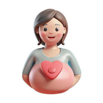extraordinary contemporary Maternal Health Icon with Pregnant Woman Isolated Cutout high quality png