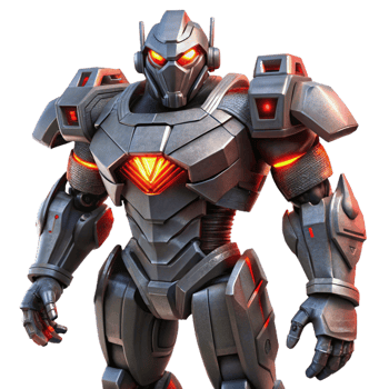 extraordinary vintage Giant Robot Sentinel Standing Guard professional png