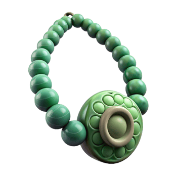 dramatic contemporary Mayan Jade Bead Necklace Isolated Element premium png