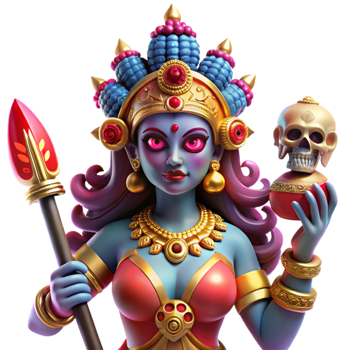 beautiful minimalist A Vibrant Depiction of the Hindu Goddess K detailed png