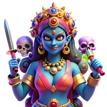 beautiful modern A Vibrant Depiction of the Hindu Goddess K png