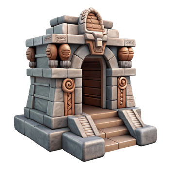 elegant artistic Mayan Temple Doorway Stone Carving Detail professional png