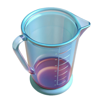 extraordinary minimalist Measuring Cup Clear Plastic Isolated Cutout Transparent Background high resolution png