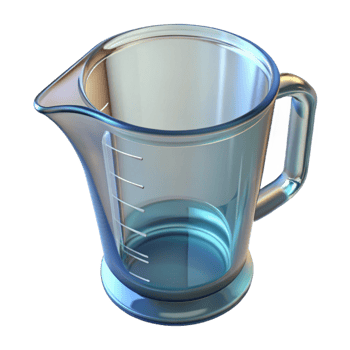 magnificent vintage Measuring Cup Glass Clear Cutout detailed png