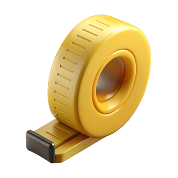 beautiful contemporary Measuring Tape Yellow Cutout Image detailed png