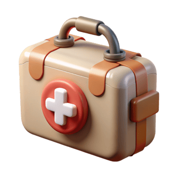 vibrant vintage Medical Kit Closed Compact Design exclusive png