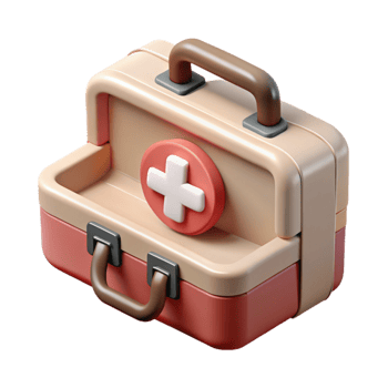 impressive abstract Medical Kit Empty Open Isolated genuine png