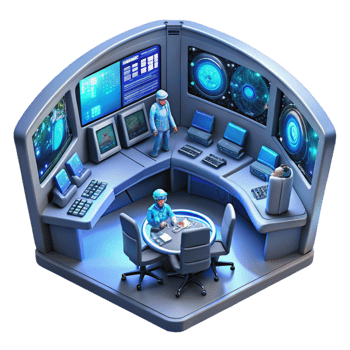serene rustic A Highly Detailed Spaceship Interior Hol exclusive png