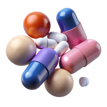 stunning vintage Medical Pills Capsules White Background Cutout exclusive png