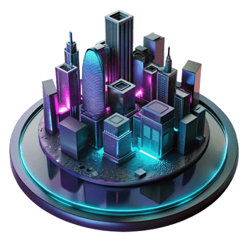 wonderful rustic Futuristic Cityscape Rain Reflection premium png