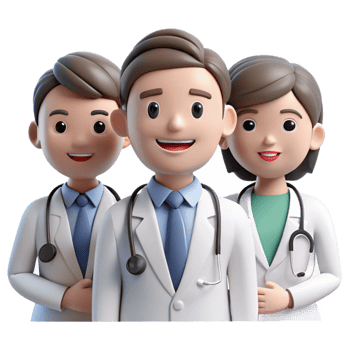 beautiful abstract Medical Team Group Photo White Coats Cutout authentic png