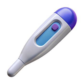 vibrant contemporary Medical Thermometer Digital with Display Isolated detailed png