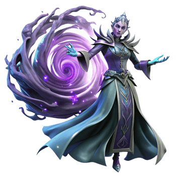 serene contemporary A Powerful Sorceress Summoning a Spectra genuine png
