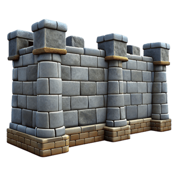 vibrant abstract Medieval Fortress Walls Stone Texture Transparent Background premium png