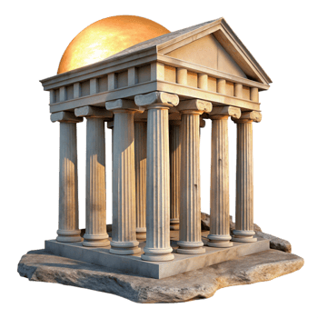 extraordinary abstract An Ancient Greek Temple in Ruins Harsh high quality png