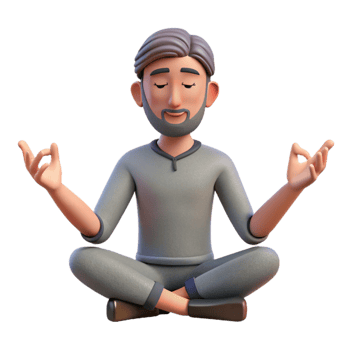 extraordinary classic Meditating Man with Open Hands Element png