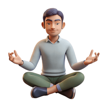 extraordinary abstract Meditating Man with Open Hands Element high resolution png