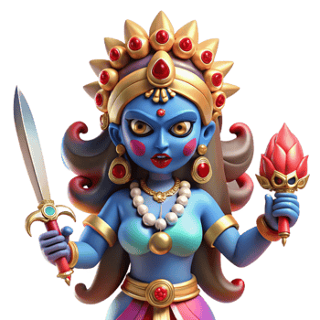 extraordinary creative A Vibrant Depiction of the Hindu Goddess K authentic png