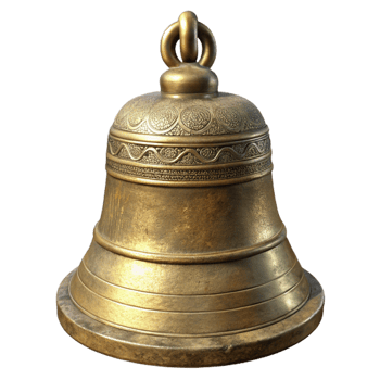 magnificent artistic Meditation Bell Brass Antique Finish high quality png