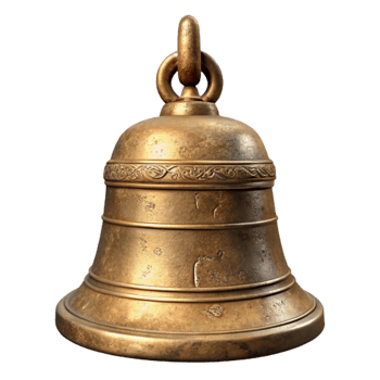 wonderful modern Meditation Bell Brass Antique Finish png
