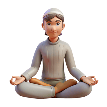 impressive vintage Meditation Posture Seated Front View Transparent high resolution png