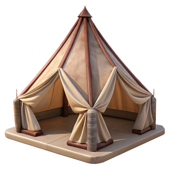 stunning classic Meditation Retreat Tent Canvas Material Transparent Background exclusive png
