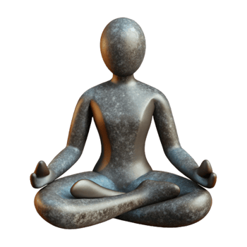 serene rustic Meditation Silhouette Lotus Position Transparent Background png
