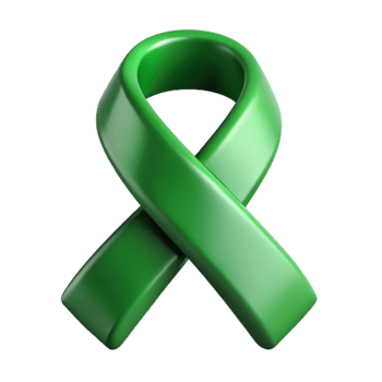 serene classic Mental Health Awareness Ribbon Green professional png
