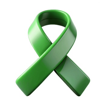 dramatic creative Mental Health Awareness Ribbon Green professional png