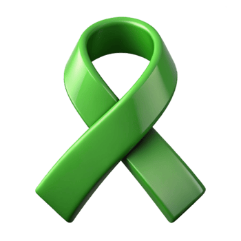 vibrant classic Mental Health Awareness Ribbon Green genuine png