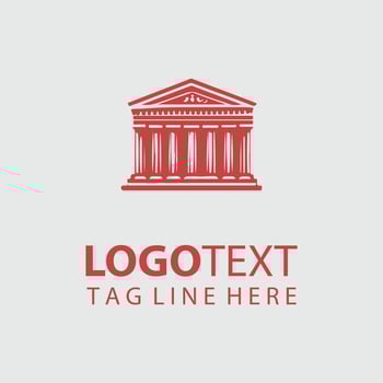 Royal Classical Columned Logo Designs vector