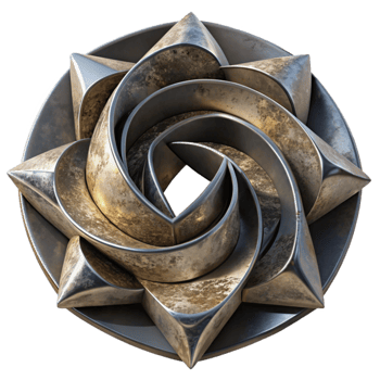 beautiful traditional Metal Art Installation Abstract Shape Isolated original png