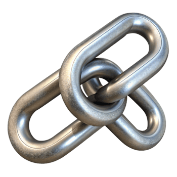 stunning contemporary Metal Chain Links Interconnected Design Isolated authentic png