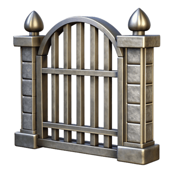wonderful artistic Metal Gate Security Bars Detail Cutout Isolated png
