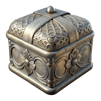 wonderful modern Metal Hammered Jewelry Box Ornate Detail Transparent authentic png
