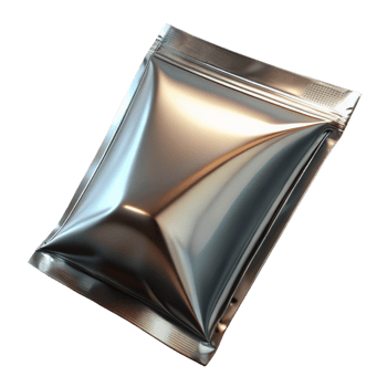 serene artistic Metallic Foil Food Packaging Design Isolated original png