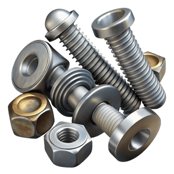 elegant creative Metal Screws and Bolts Assorted Sizes Transparent genuine png