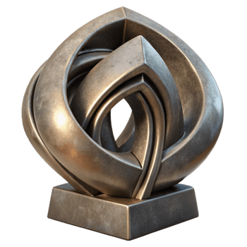 stunning classic Metal Sculpture Modern Design Isolated genuine png