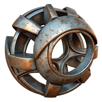 elegant creative Metal Sculpture with Industrial Design Cutout genuine png
