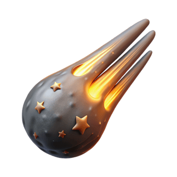 vibrant vintage Meteor Trail Across Sky Cutout with Light Streak detailed png