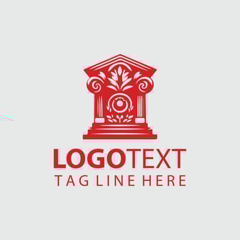 Pillar of Beauty Classical Column Logo vector