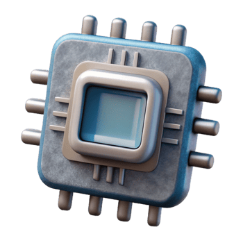 vibrant contemporary Microchip Close Up View Element genuine png