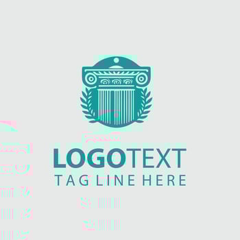 Pillars of Antiquity Classical Column Logo vector