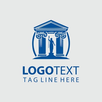 Roman Classical Column Logo vector