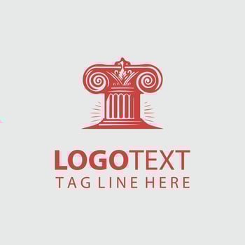 The Regal Pillar Classical Column Logo vector