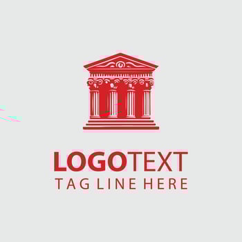 Pillars of Wisdom Classical Column Logo vector