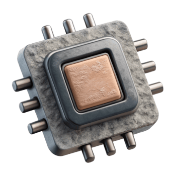 serene abstract Microchip Close Up View Element high quality png