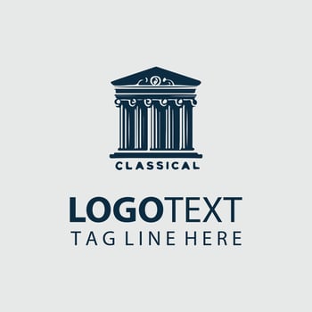 Pillars of Power Classical Column Logo vector